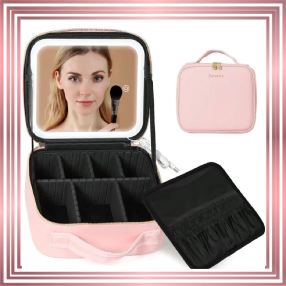 Travel Make-up Case with LED Mirr…